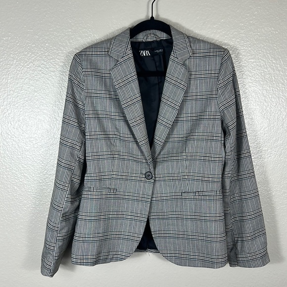 Zara Jackets & Coats Zara Brown Plaid Blazer Poshmark